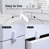 EUDEMON Plastic 8 Pack Kids Proofing Safety Drawer Stoppers Baby Safety Child Proofing Drawer Pinch Guards Easy to Install no Tools Need or Drill ...