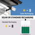 Rechargeable AA Batteries NIMH 600mAh 1.2V Double A Rechargeable Battery for Solar Garden Lawn Landscaping Light, 8 Pack, Blue...