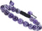Massive Beads Natural Healing Power Gemstone Crystal Round Beads Unisex Adjustable Macrame Bracelets 8mm (Amethyst)...