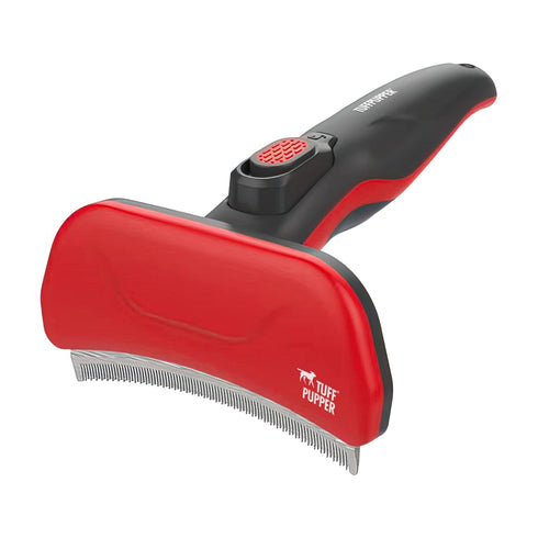 Tuff Pupper Self Cleaning Slicker Brush For Dogs & Cats | One Button Auto Clean | The Ultimate Pet Brush for Removing Loose Fur | Reduces Shedding...