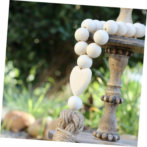 Garneck Wood Bead Garland,Farmhouse Tassels Beads, Rustic Country Decor Prayer Beads for Home Door Knob Christmas Decoration...