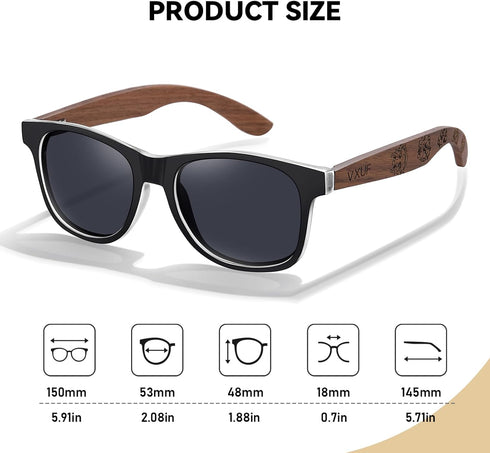 Wooden polycarbonate Sunglasses for men and women polarized light UV protection wooden foot pattern carved sunglasses...