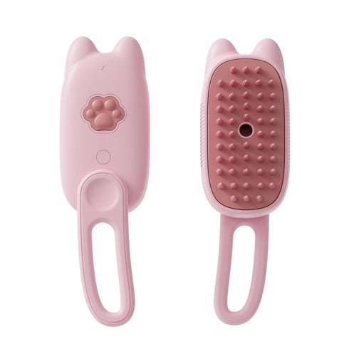 Steam Cat Brush Dog Brush for Shedding Rechargeable Cat Brush Unique Pet Brush The Handle Can be Rotated 360° (pink)...