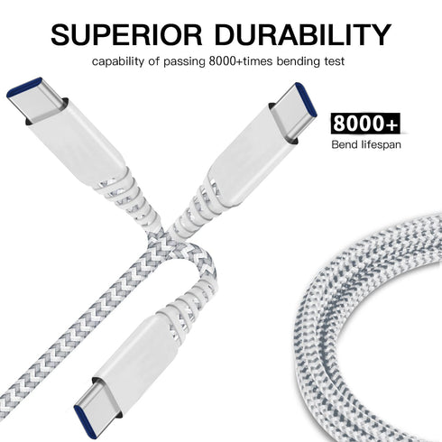 Long USB C to USB C Charger Cable 10ft 2Pack Charging Cord for Samsung Galaxy S24 S22 S23 S20 S21 Plus Ultra FE 5G,Note 20/10,Note20,A54 A53 5G,Go...