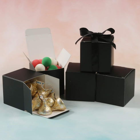 COTOPHER 60pcs Small Gift Boxes, Favor Boxes 2x2x2 inches Paper Gift Boxes with Ribbons Candy Box for Wedding Favors Baby Shower Bridal Shower Bir...