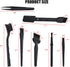 Computer Keyboard Cleaning Brush Kit, Portable Plastic Handle Nylon Cleaning Brushes-Black Set of 7...