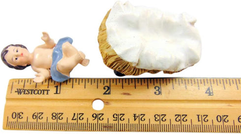 Westmon Works Baby Jesus Figurine with Manger Small Nativity Statue in a Box, 2 Inch...