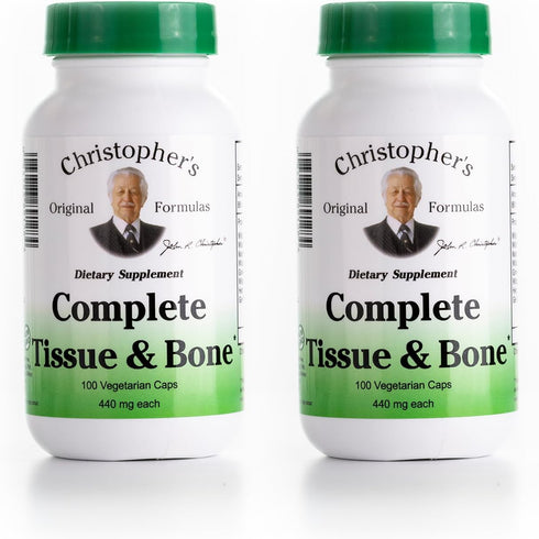 Christopher's Original Formulas Complete Tissue & Bone Formula – 100 VCaps | Herbal Support for Bones & Connective Tissue - Pack of 2...