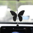 Butterfly Car Hanging Ornament, Elegant Rhinestone Car Mirror Charm Aesthetic Car Pendant for Rear View Mirror for Women (Black)...