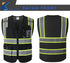 High Visibility Safety Vest for Men Women with 9 Pockets and Zipper Front Reflective Mesh Safety Work Vest Hi Vis Construction Vest Meets ANSI/ISE...