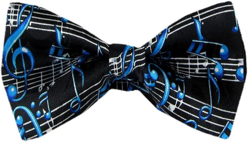 BUYYOURTIES PBTN-186 - Musical Notes Pre-Tied Bow Tie...