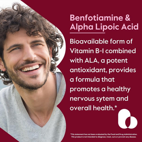 BESTVITE Benfotiamine 150mg / Alpha Lipoic Acid 300mg (120 Vegetarian Capsules) - No Stearates - Vegan - Gluten Free - Non GMO...