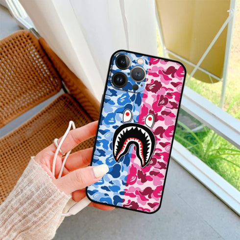 Shark Teeth Case for iPhone 13 Pro Max Silicone, Cute Soft Clear Camo Shark Face Full Body Protection Shockproof Cover, Compatible with iPhone 13 ...
