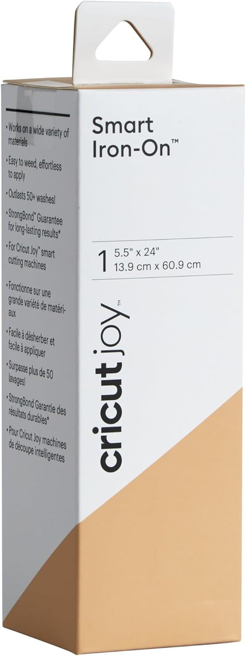 Cricut Smart Iron On Vinyl- Parchment, 2-ft Roll (5.5in x 24") for Joy Machine - matless Cutting for Shapes up to 4ft, & Repeated cuts up to 20ft...