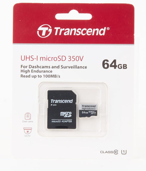Transcend TS64GUSD350V 64GB UHS-I U1 Micro SD Memory Card...