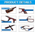 2 Pcs Reading Glasses with Lights for Men and Women Led Readers Fashion Glasses for Reading Lighted Magnifier Nighttime Reader Compact Full Frame ...