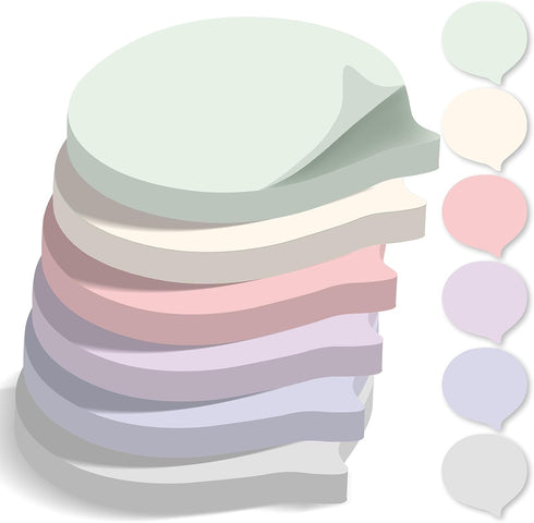 Bubble Sticky Notes 3x3, 420 Sheet, 6 Pads, Cute Morandi Sticky Notes, Super Sticking Power, Easy to Post for Home, Study, and Daily Life Organiza...