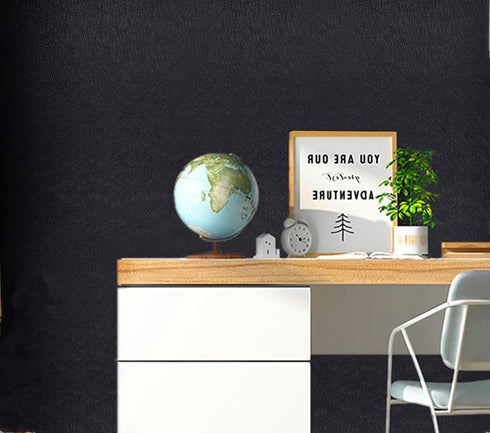 Black Silk Contact Paper for Furniture Black Embossed Wallpaper Removable Peel and Stick Self-Adhesive Vinyl Film Room Wall Deorations Countertop ...