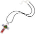 Multi-Colored Pressed Flower Cross Pendant Necklace with 19" Chain, 2 Styles...