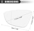 Motoforti Left Driver Side Heated Mirror Glass Replacement,for Volkswagen Eos 2009-2016,Real Glass,With Backing Plate,White Glass...