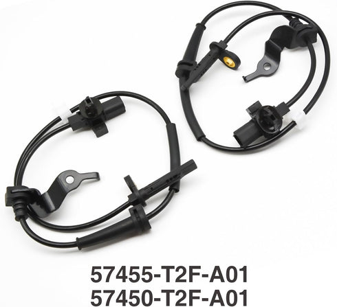 2pcs Front Left & Right ABS Wheel Speed Sensor 57455-T2F-A01 57450-T2F-A01...