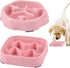 2 PACK Slow Feeder Dog Bowls Small Breed, Pink Silicone Dog Bowl, Silicone Slow Feeder Dog Bowls to Slow Down Pets' Eating Speed for Medium Small ...