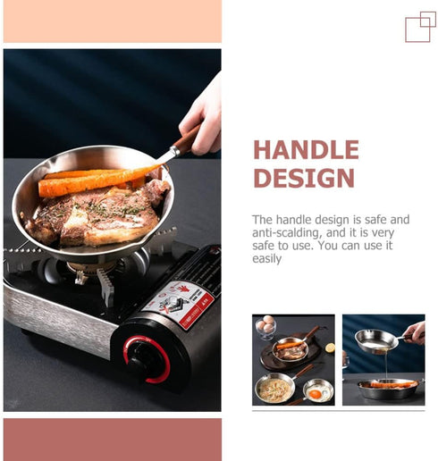UPKOCH Small Egg Pan Frying Pan Skillet Non Stick Fry Pan Egg Pan Mini Omelet Pans Stainless Steel Pancake Maker Cookware Chef Pan Kitchen Oil Hea...