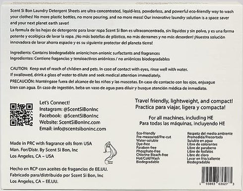 Luxury Scented Laundry Detergent Sheets, 60 Loads, Le Beige Scent Inspired by Baccarat Rouge 540, Eco-Friendly Formula, Biodegradable Detergent St...