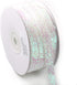 3/8" (9mm) 20 Yards Roll Polyester Glitter Ribbon Sparkle Metallic Cheer Velvet Ribbon (Iridescent White)...