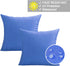 Outdoor Waterproof Throw Pillow Covers 16X16 Set of 2 Decorative Cobalt.Blue Patio Furniture Cushion Cases Outside Decor for Couch Garden Bench Po...