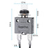 Push Button Circuit Breaker 15 Amp, Briidea Fuse Tester Manual Reset 32V, Low voltage Protection...