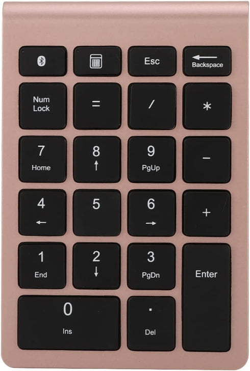 22 Keys Numeric Keypad, Portable 0.25MA 3V Wireless Mini Keyboard Compatible with Bluetooth 5.0 Wireless Mini Ergonomic Keyboard for Laptop Deskto...