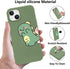 JOYLAND Dinosaur Couple Phone Case for iPhone 13,Green Liquid Silicone Couple Phone Case Cute Girly Case,Funny Soft Gel Rubber Full-Body Protectiv...