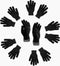 Winter Gloves for Cold Weather Black Gloves for Women, Men's Knitted Gloves Set, Unisex Stretch Gloves Warm Magic Gloves (6 Pairs)...