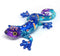 ZOOCRAFT Glass Gecko Figurine Blue Miniature Hand Blown Lampwork Animal Statue Decor...