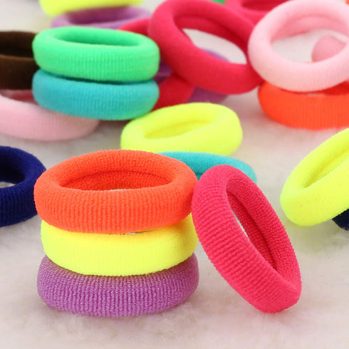 200PCS Soft Hair Elastics and Toddler Hair Ties - Mini Ponytail Holders in 10 Colors, 1 Inch Diameter, for Babies, Toddlers and Girls by NineTong...