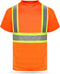 HYCOPROT High Vis Reflective T Shirt Short Sleeve Safety Mesh Quick Dry Shirts (Orange-ms, Small)...