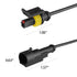 MUYI 5 Ktis 16AWG Waterproof Electrical Connectors Kit 1.5mm Series Terminal and Rubber Seal with 10cm Wire Weatherpack Connectors (1 Pin)...