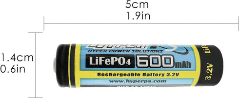3.2V AA 600mAh Rechargeable Battery for Solar Panel Light, Tooth Brush, Shaver, Flashlight (4-Pack)...
