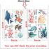 Amaonm Giant Removable 3D DIY Under The Sea World Wall Decals Ocean Animals Wall Stickers Ocean Fish Seahorse Coral Turtle Wall Decor for Girls Be...