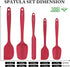 HOTEC Heat Resistant 600? BPA-Free Silicone Rubber Spatula Set, Kithchen Cooking Spatulas, Baking, Mixing, for Non Stick Cookware, Dishwasher Safe...