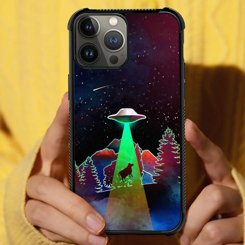 ZHEGAILIAN Case Compatible with iPhone 15 Pro Max,Aliens Hijack Bull 15 Pro Max Cases for Men/Boys,UNBreak Reinforced Corners Back Cover Soft TPU ...