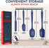 Culinary Couture 4-Piece Blue Baking Spatula Set - Rubber Spatulas Silicone Heat Resistant up to 428°F, BPA-Free - Spatula Set for Nonstick Cookwa...