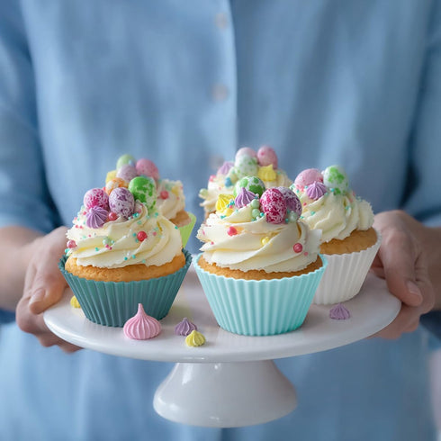 Silicone Cupcake Liners, 36 Pack Reusable Baking Muffin Cups Nonstick 3 Shapes Pastry Cake Molds Bento Lunch Box Dividers...