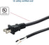 14 Gauge Replacement Power Cord 2 Prong?6.46Ft Cable 110V 115V 120V 300V Pigtail for Appliance, NEMA 1-15P 2 Prong Plug US SJT 14AWG (14/2), pigta...