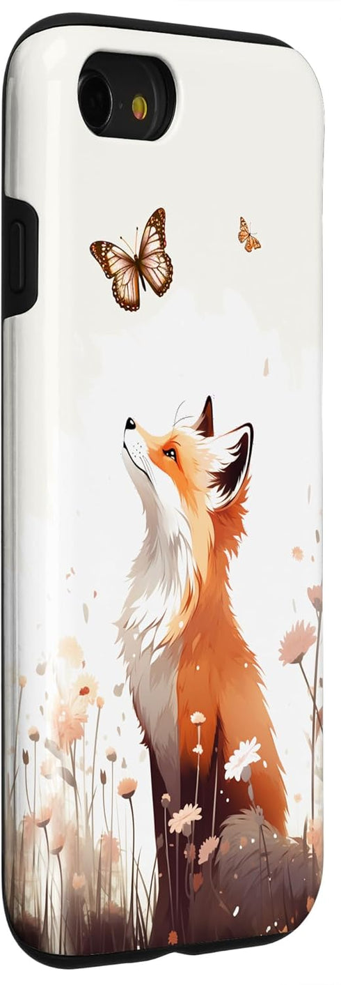 iPhone SE (2020) / 7 / 8 Fox Butterfly Forest Animal Case...