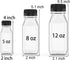 3 Pcs 12 oz Plastic Juice Bottle Reusable Transparent Bulk Beverage Containers with Black Lids for Juice, Drinking Milkshake Tea, Milk, Juicing Sm...