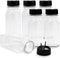 RoyalHouse - 6 Pack 14 Oz Plastic Spice Jars with Black Cap, Clear and Safe Plastic Bottle Containers with Shaker Lids for Storing Spice, Herbs an...