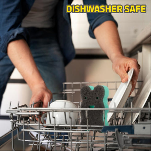 Odor Resistant Dual Sided Non Scratch Scrub Sponge for Coated Dishware...