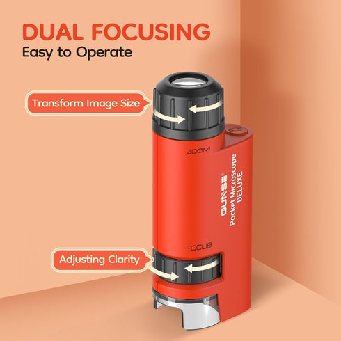 Pocket Mini Small Microscope, 60x-120x Handheld Microscope LED Lighted Zoom with 5pcs Microscope Slides...